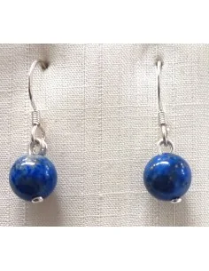 Lapis lazuli boucles doreilles 8mm