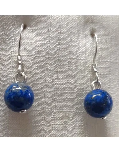 Lapis lazuli boucles doreilles 8mm