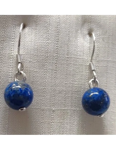 Lapis lazuli boucles doreilles 8mm