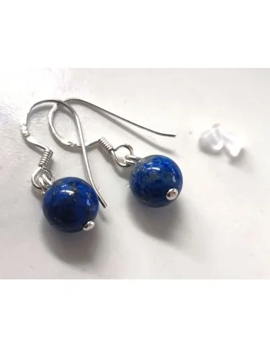 Lapis lazuli boucles doreilles 8mm