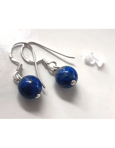 Lapis lazuli boucles doreilles 8mm