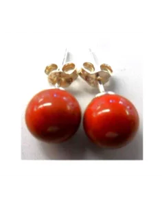 Jaspe rouge boucles 8mm