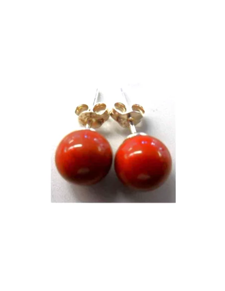 Jaspe rouge boucles 8mm