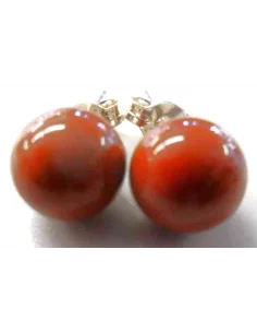 Jaspe rouge boucles 8mm 2