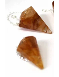 Oligocalcite pendule, calcite miel pendule