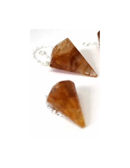 Oligocalcite pendule, calcite miel pendule