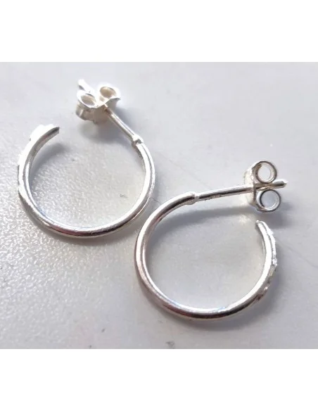 Boucles d'oreilles créoles argent15mm