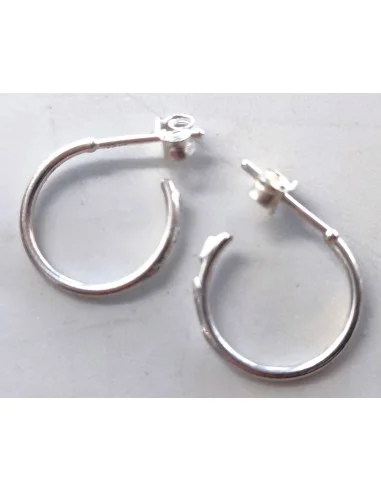 Boucles d'oreilles créoles argent15mm