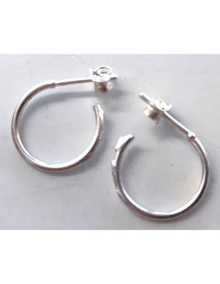 Boucles d'oreilles créoles argent15mm