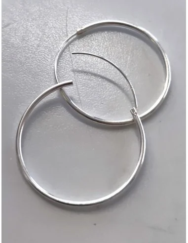 Boucles d'oreilles créoles en argent 24mm