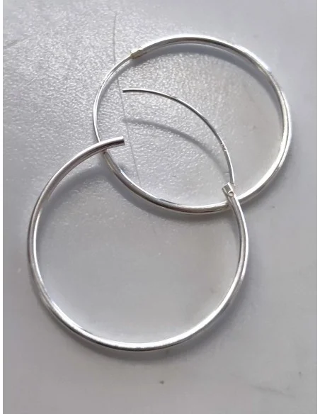 Boucles d'oreilles créoles en argent 24mm