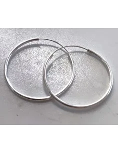 Boucles d'oreilles créoles en argent 24mm