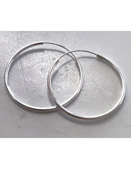 Boucles d'oreilles créoles en argent 24mm