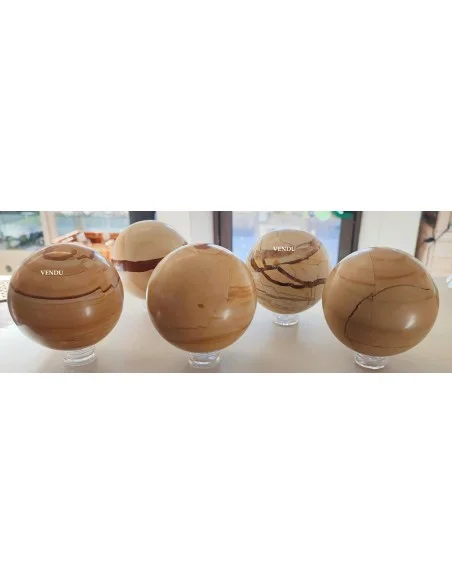 Sphère pierre jaspe paysage 10cm.