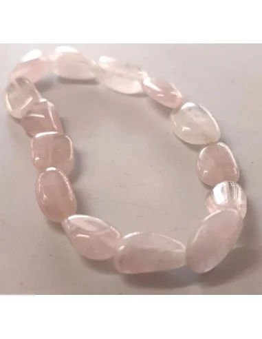 Bracelet ovale quartz rose