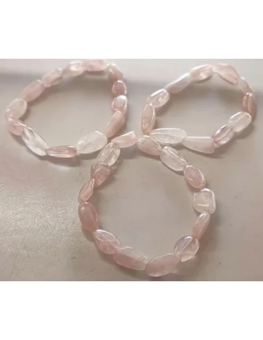 Bracelet ovale quartz rose