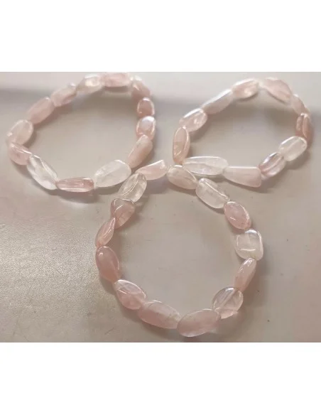 Bracelet ovale quartz rose