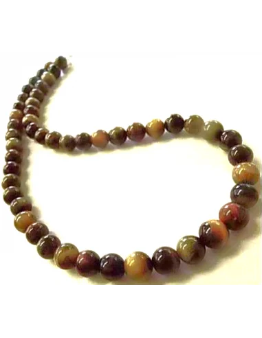 Collier Oeil de tigre, faucon, taureau 8mm