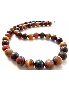 Collier Oeil de tigre, faucon, taureau 8mm