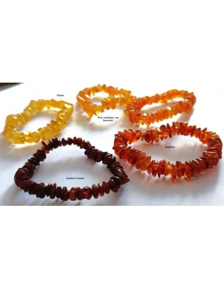 Bracelet d'ambre femme un couleur