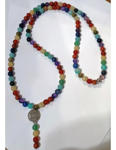 Mala tibétain en pierres chakras