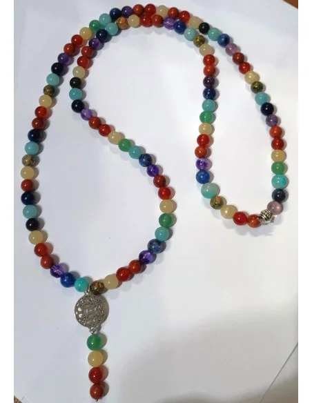 Mala tibétain en pierres chakras
