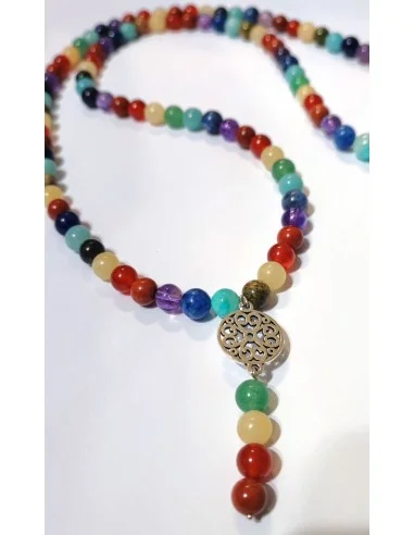 Mala tibétain en pierres chakras
