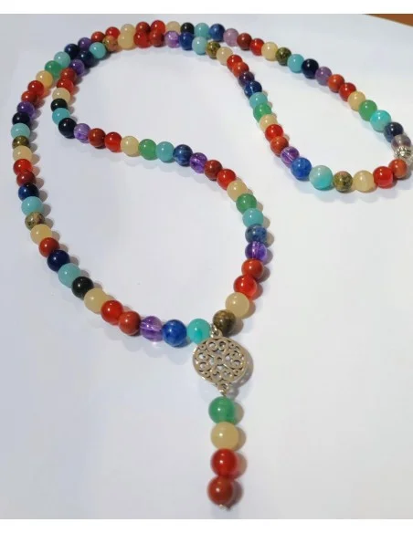 Mala tibétain en pierres chakras