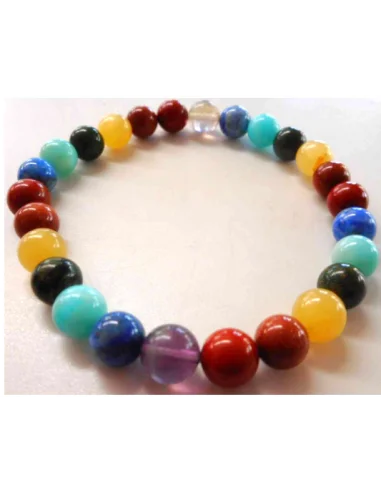 Bracelet homme sept chakras 8mm