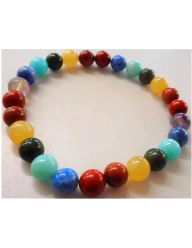 Bracelet homme sept chakras 8mm
