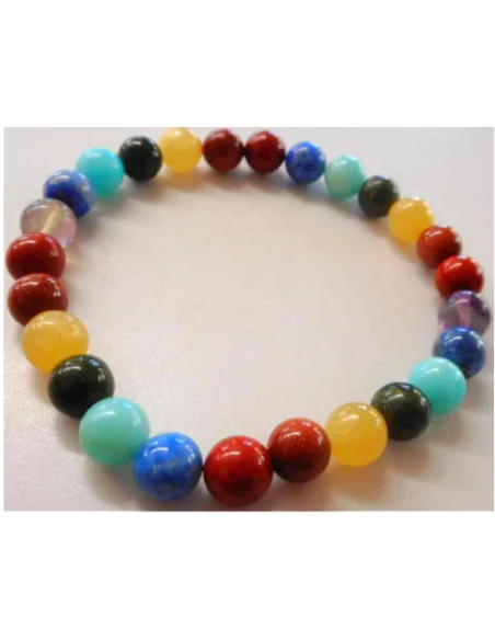 Bracelet homme sept chakras 8mm
