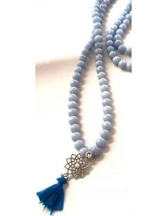 Mala tibetaine angelite 6mm. 2