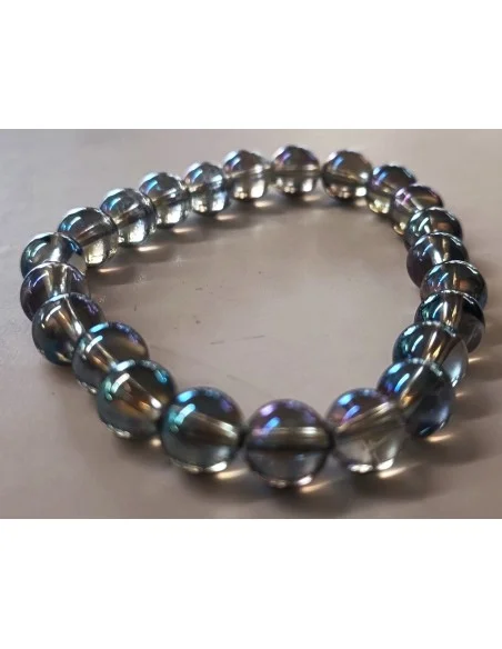 Bracelet aqua aura bleu sibérien 8mm