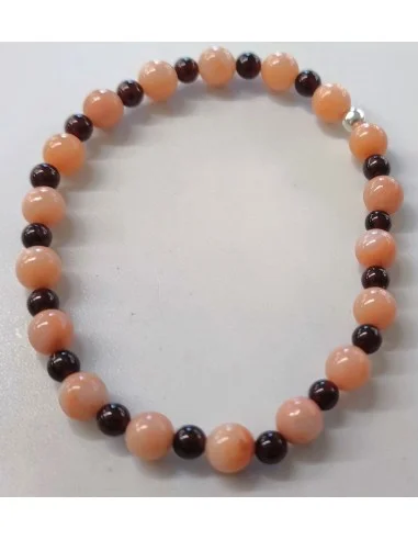 Bracelet en grenat et pierre du soleil