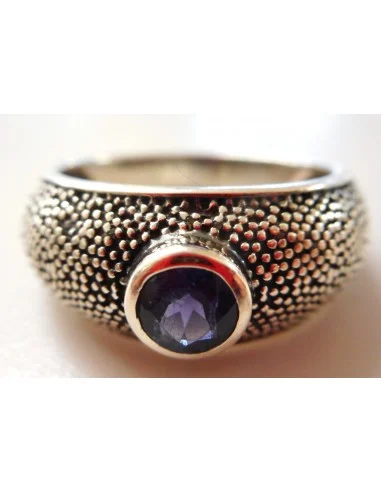 Iolite bague argent