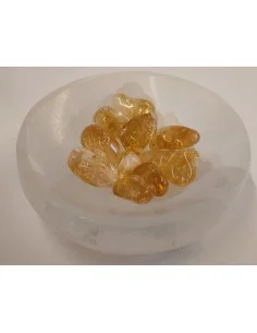 Coupelle de sélenite avec citrines