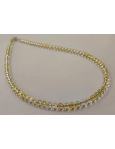 Collier citrine 4mm. Argent.