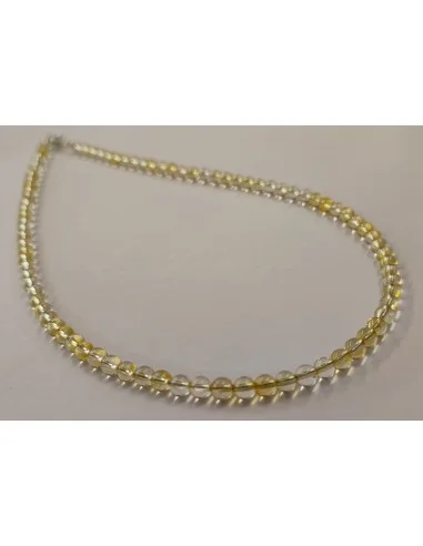 Collier citrine 4mm. Argent.