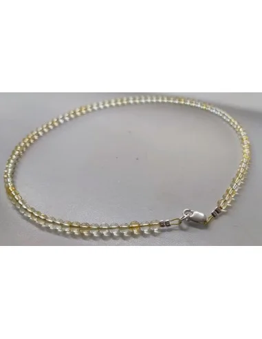 Collier citrine 4mm. Argent.