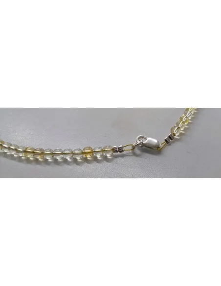Collier citrine 4mm. Argent.