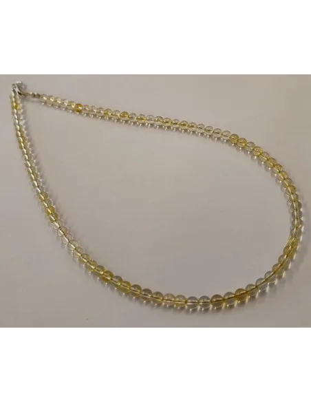 Collier citrine 4mm. Argent.