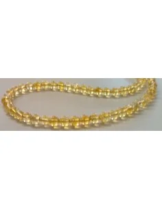 Citrine 6mm collier 2
