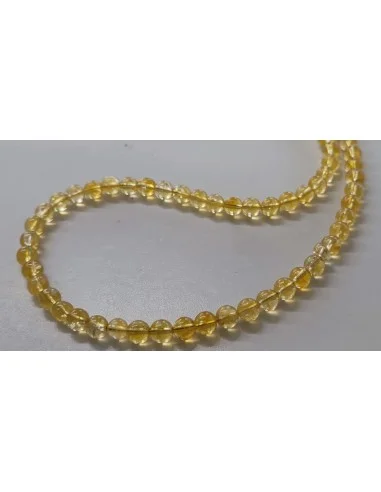 Citrine 6mm collier