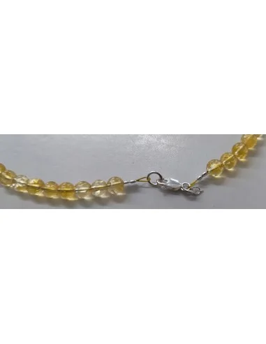 Citrine 6mm collier