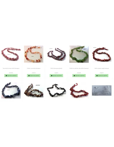 Colliers en pierres barroques