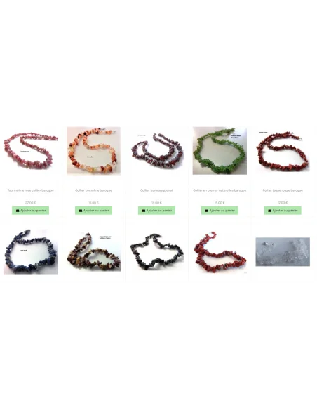 Colliers en pierres barroques