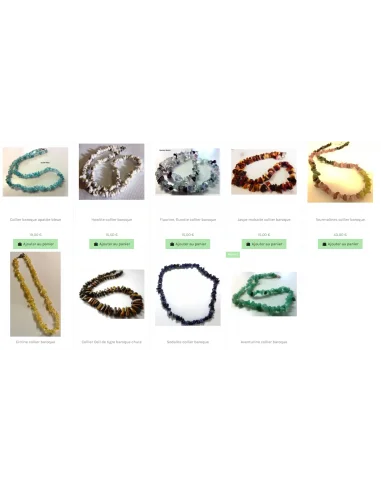 Colliers en pierres barroques