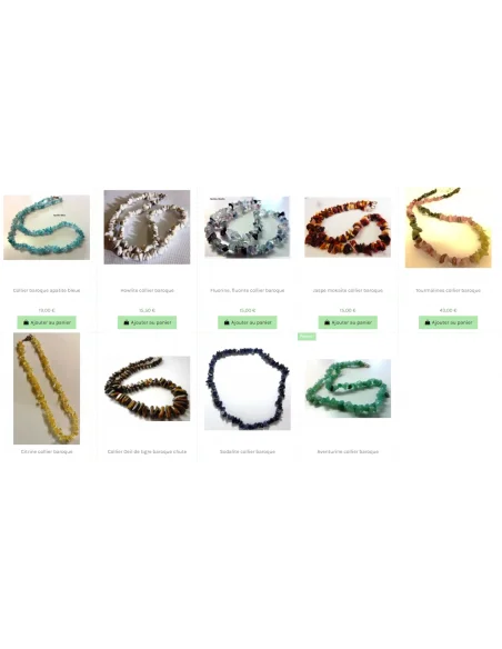 Colliers en pierres barroques