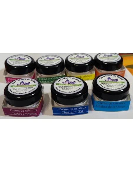 Sept Crèmes pour les 7 chakras 10ml.