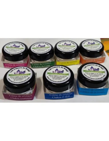 Sept Crèmes pour les 7 chakras 10ml.